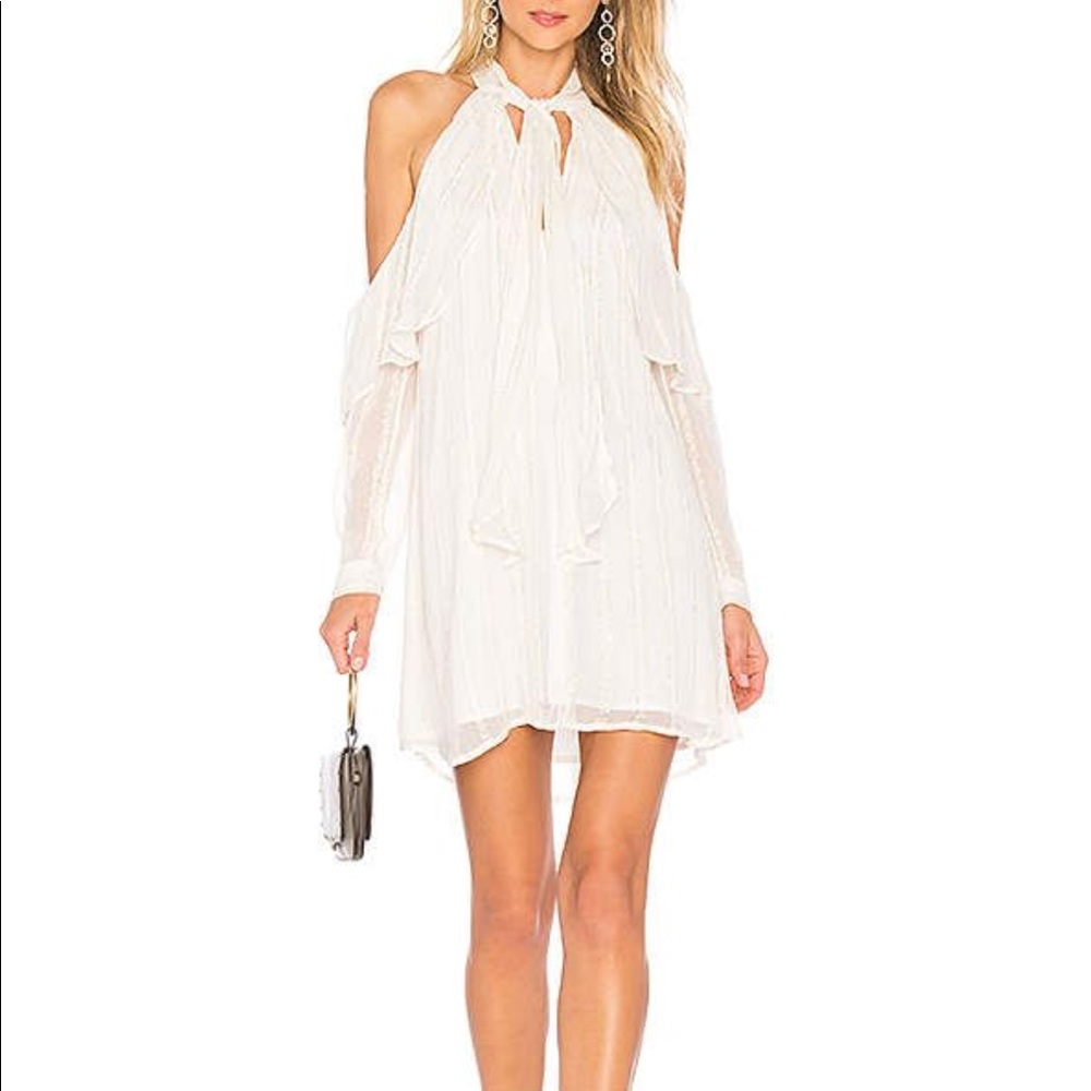 L’academie Open Shoulder tie neck dress size Small